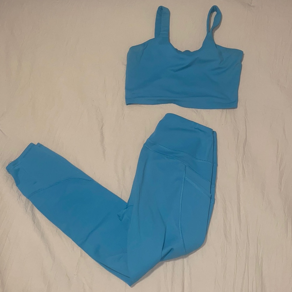 blue workout set